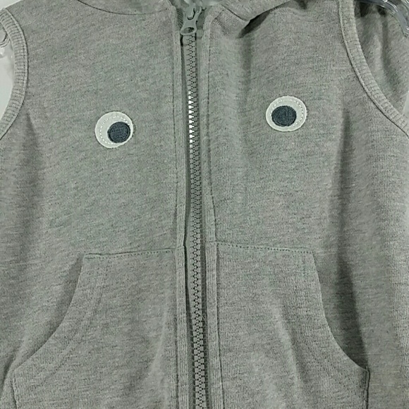 SALE***Gray Sleeveless Monster Hoodie. Kids :) - Picture 3 of 5