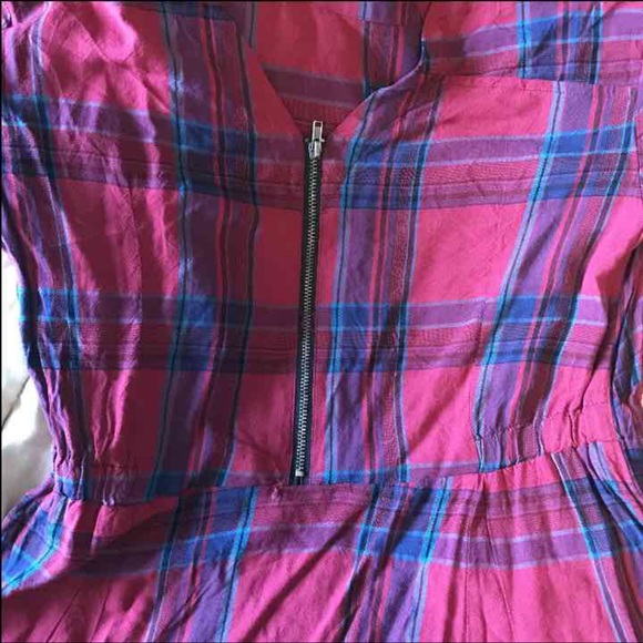 Plaid Volcom Brand Skater Dress - Picture 3 of 4
