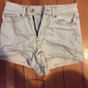 Light wash shorts