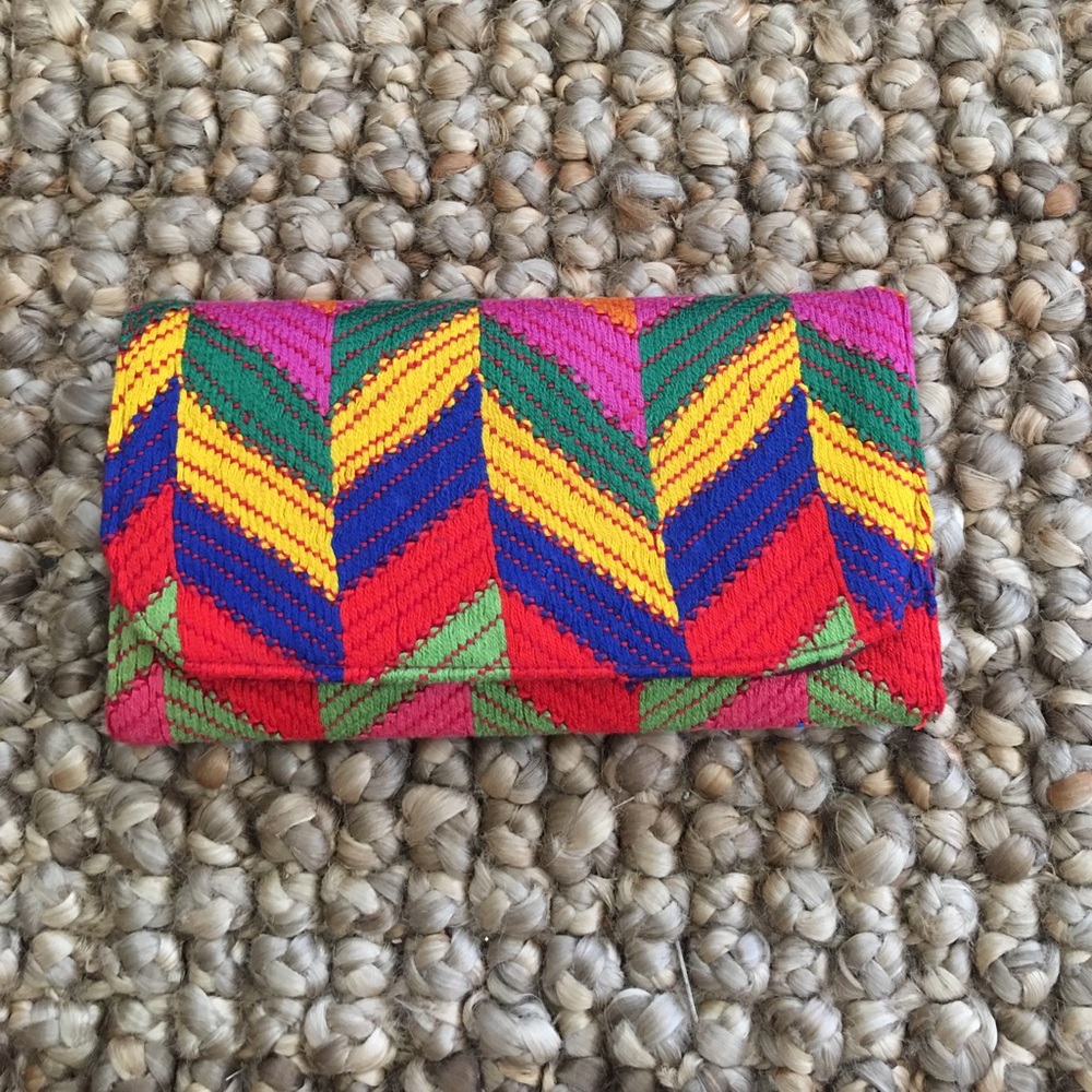 Handmade from Guatemala accordion wallet / clutch