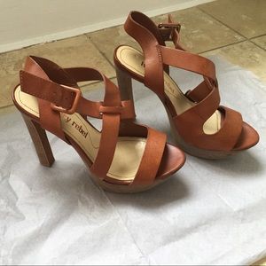 Brown Platform Sandals Heels