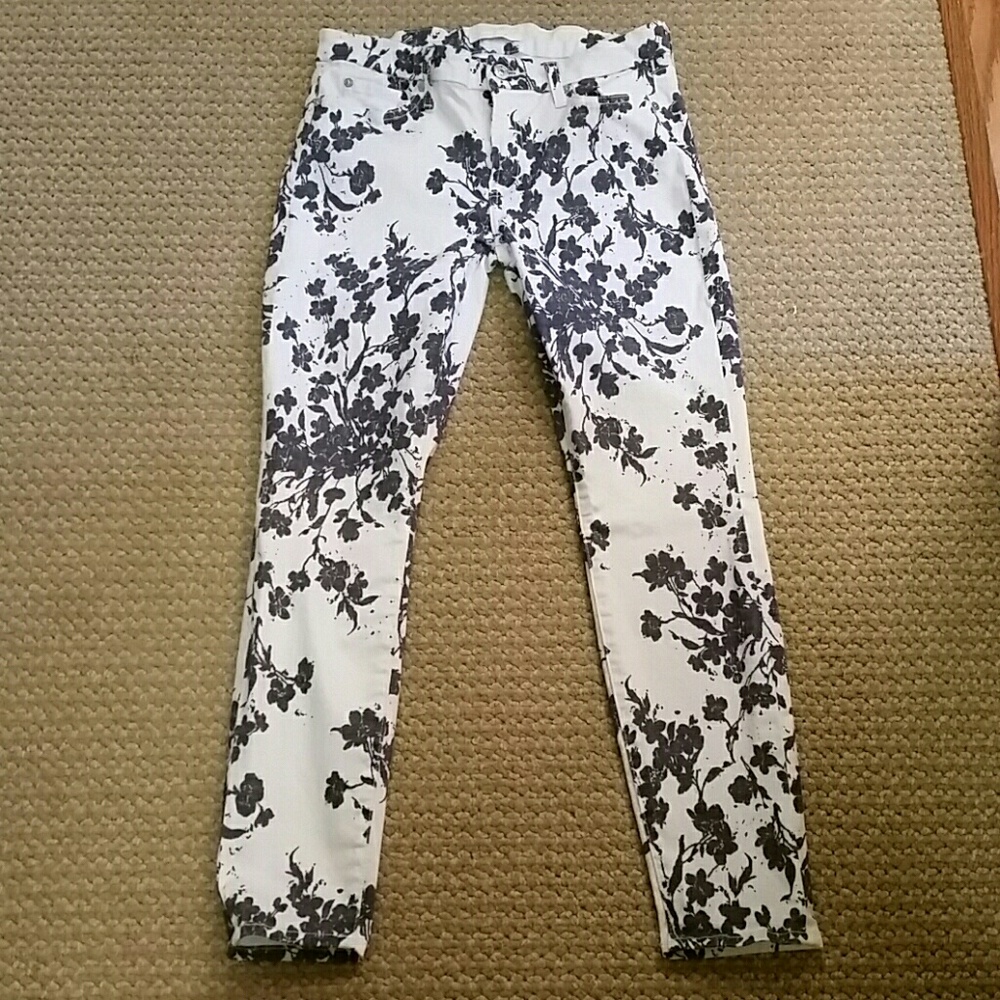 7 for all mankind printed jean legging size 30