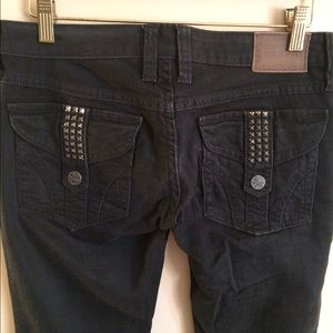 Frankie B black studded pocket jeans