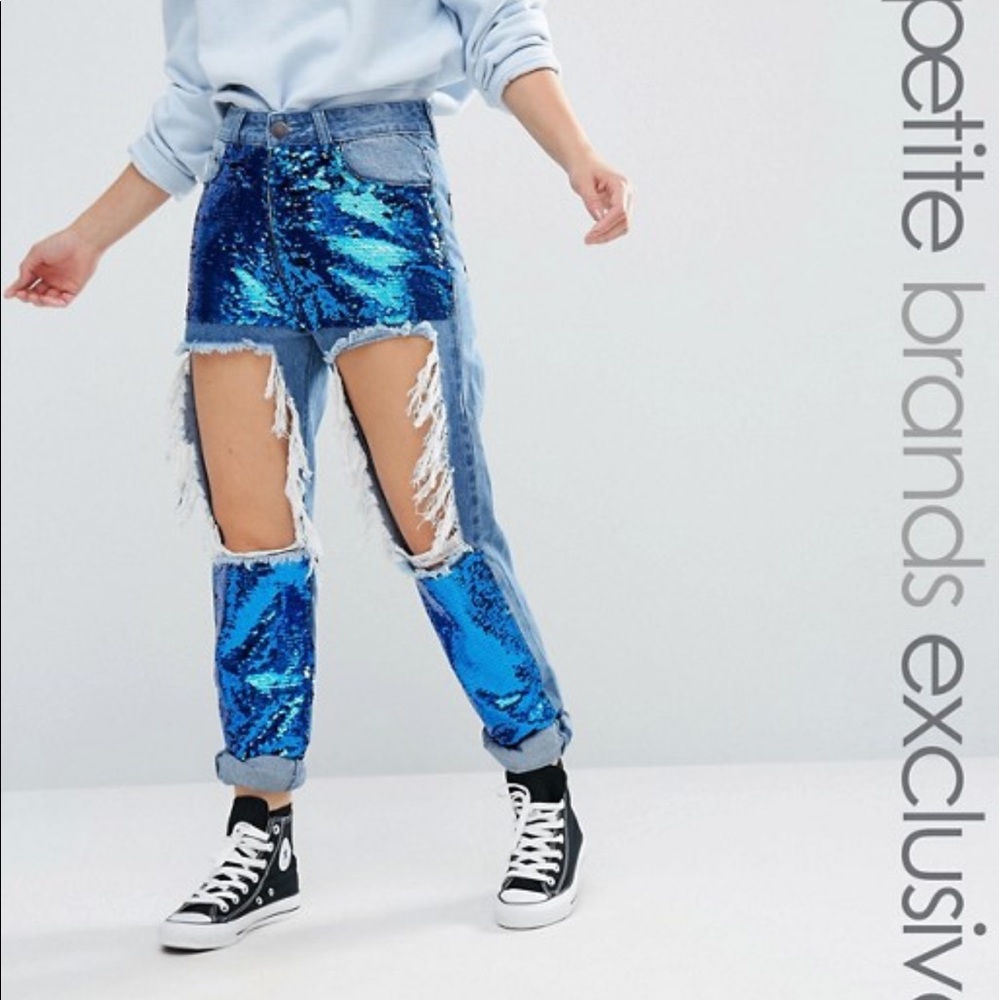Sequin Skinny Jeans
