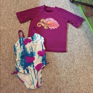 Joe Boxer Hearts Swimming Suit & Cover Shirt