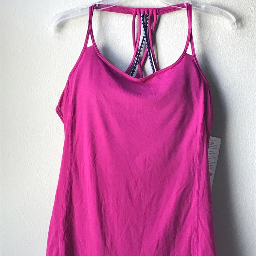 NWT LULULEMON LIGHTEN UP TANK RASPBERRY -- Size 8 - Picture 3 of 5