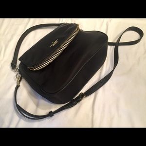 Kate Spade, black nylon, versatile crossbody purse