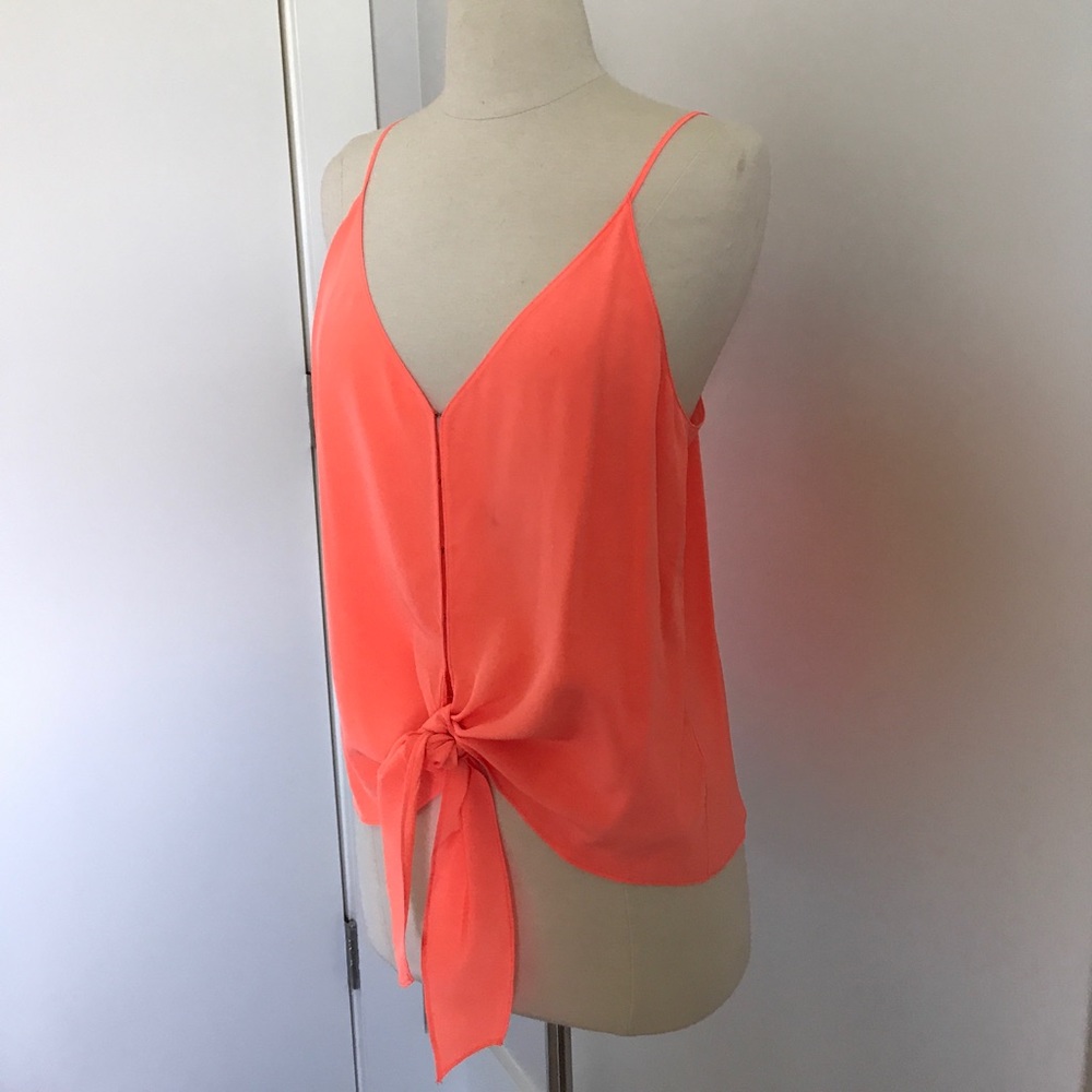 Orange Silk Top