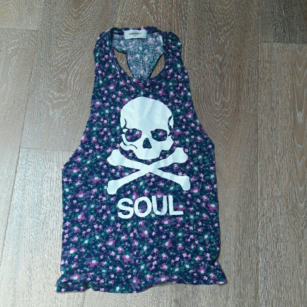 Skull Soul floral twist tank
