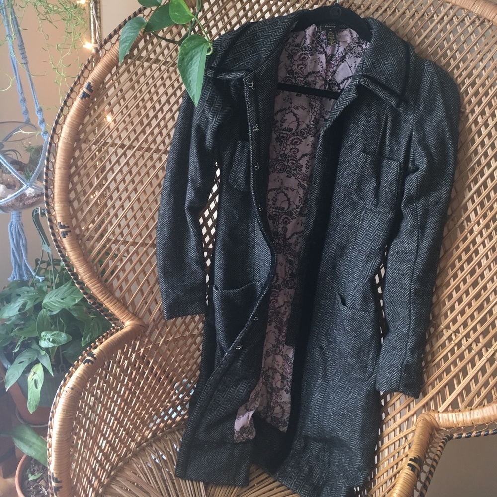 Plenty by Tracy Reese Wool Herringbone Coat
