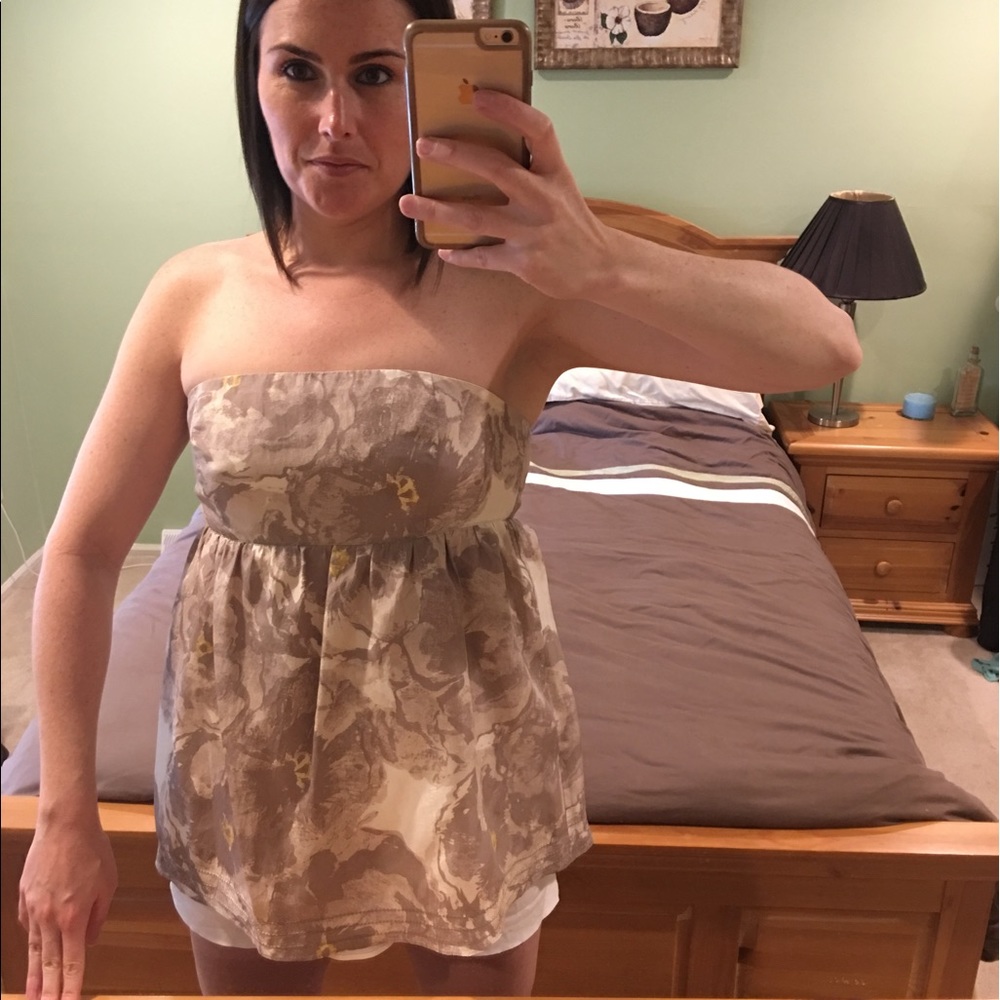 Banana Republic strapless baby doll top