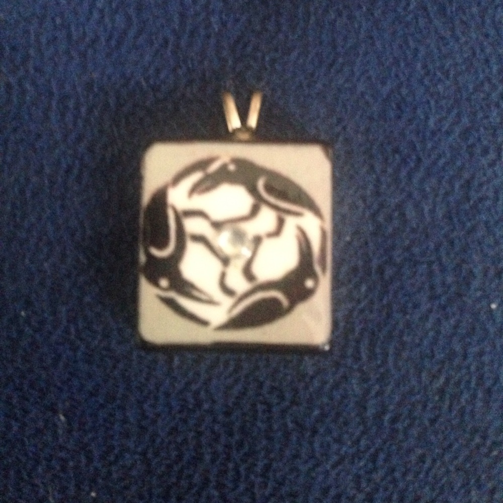 Unique Handmaid Wood Raven/Crow Pendant