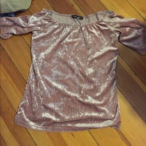 Velvet off the shoulder top