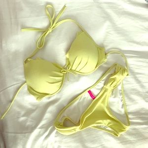 Lemon lime Victoria's Secret bathing suit