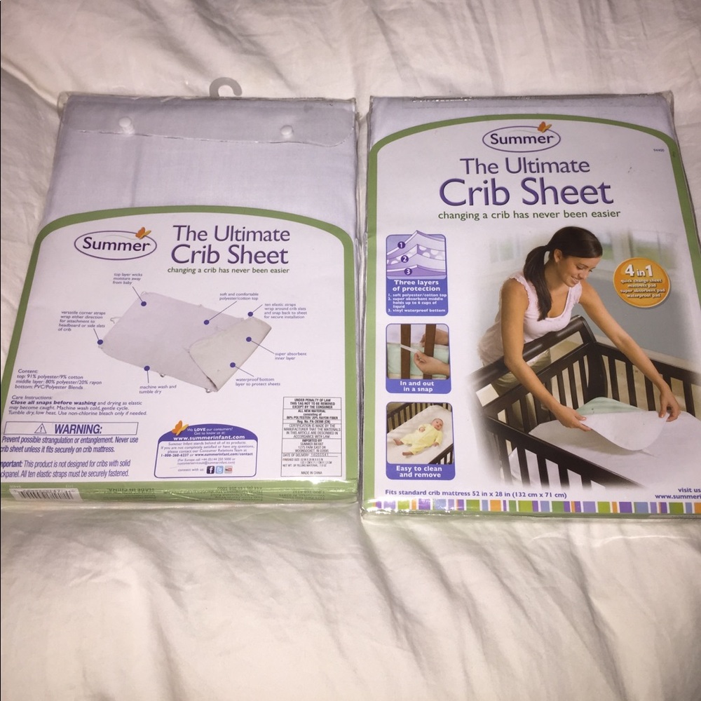 NWOT!! Never opened summer infant crib sheets!