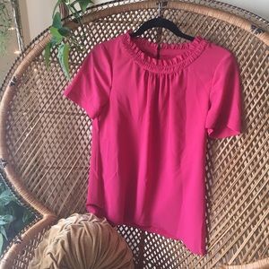 J Crew Factory Ruffle Neck Blouse