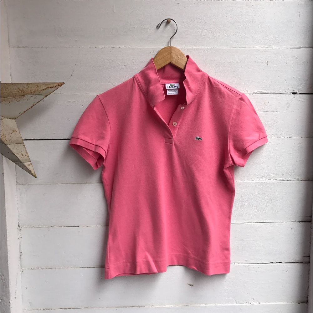 Pink Lacoste Polo