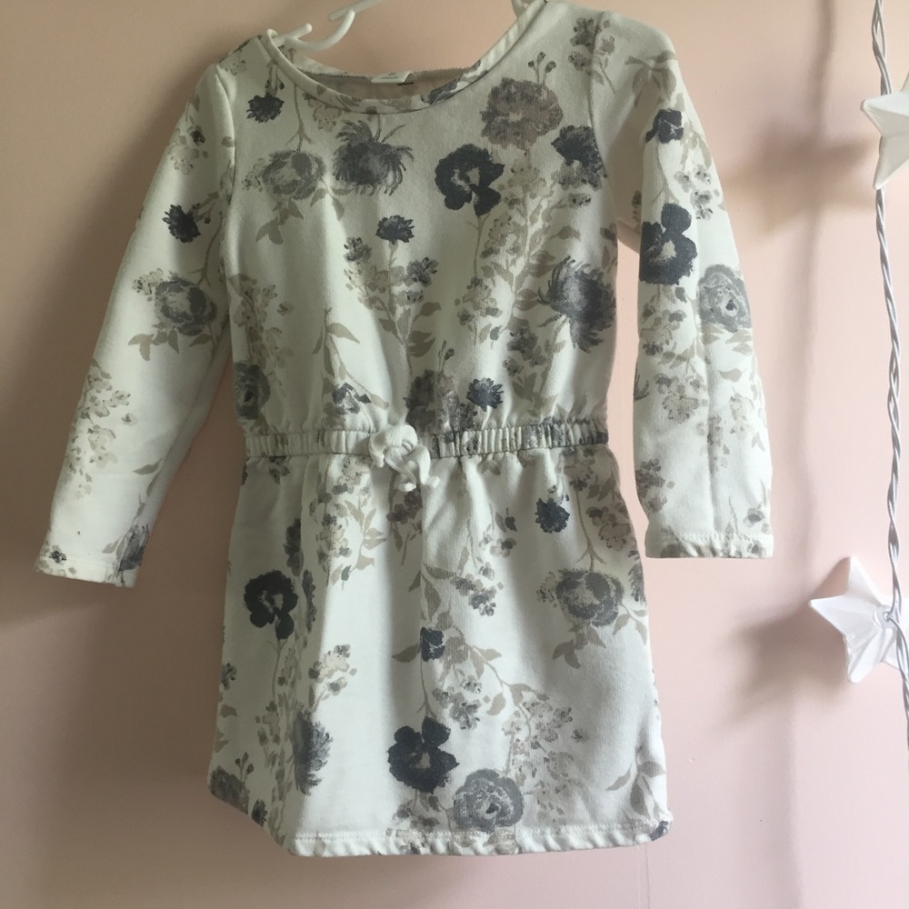 Floral sweatshirt dress