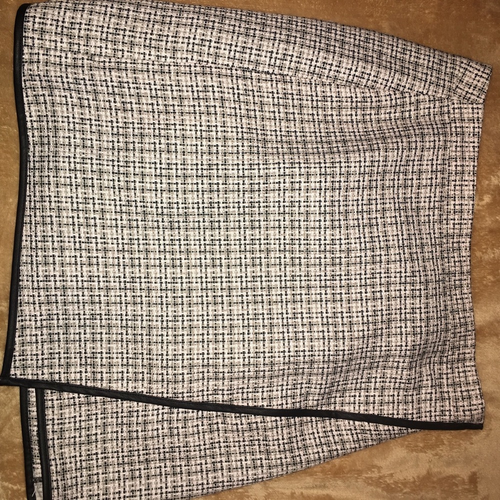 The Loft asymmetrical black tweed skirt