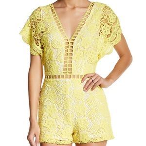 Yellow Lace Romper