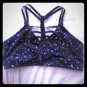 VSX strappy sports bra, black