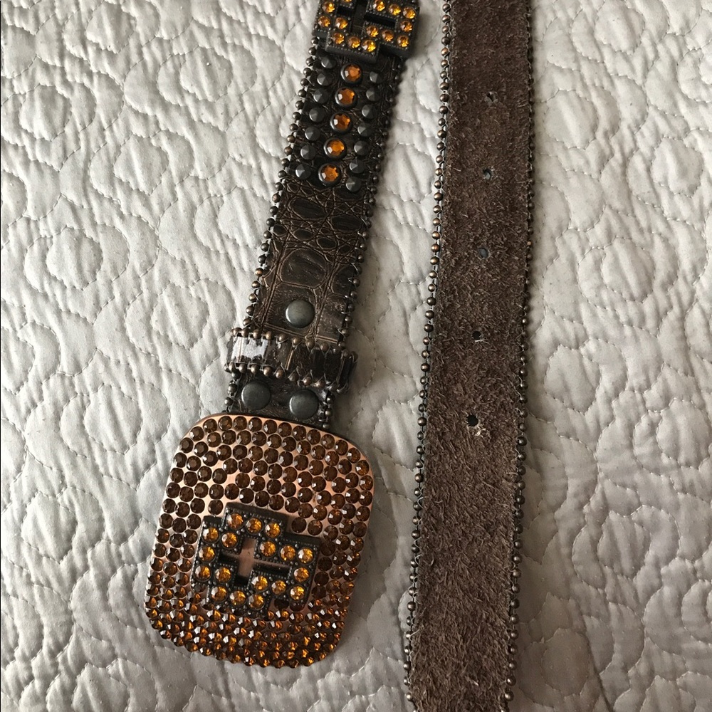 Rhinestone jeweled belt