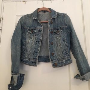 Vintage American Eagle Cropped Jean jacket