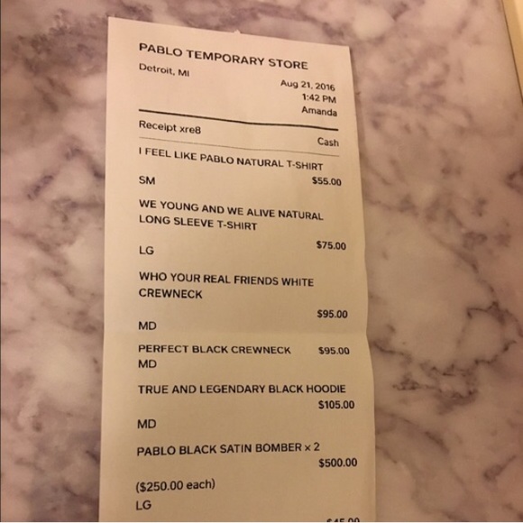 NEW AUTHENTIC YEEZY TLOP Pablo Crewneck Sweaters - Picture 5 of 5