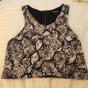 Express Snakeskin Razorback Cropped Top