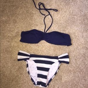 VS Pink navy blue bikini
