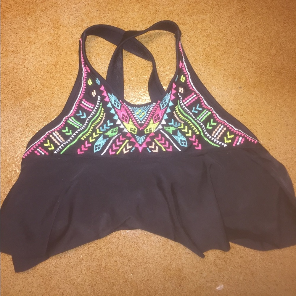Black swim top