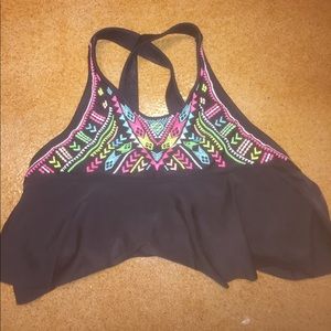Black swim top