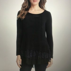 Karen Kane Lace Inset Sweater