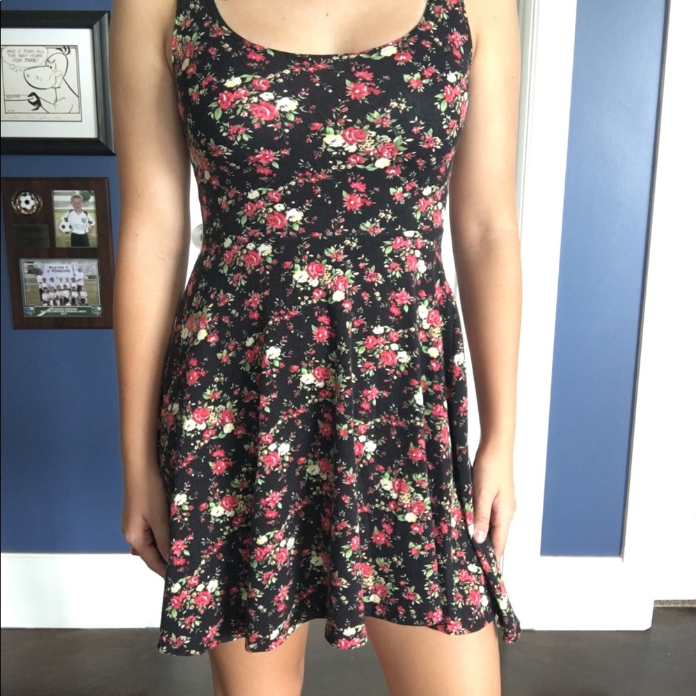 Black floral dress
