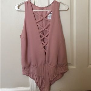 Brand new Large pink bodysuit