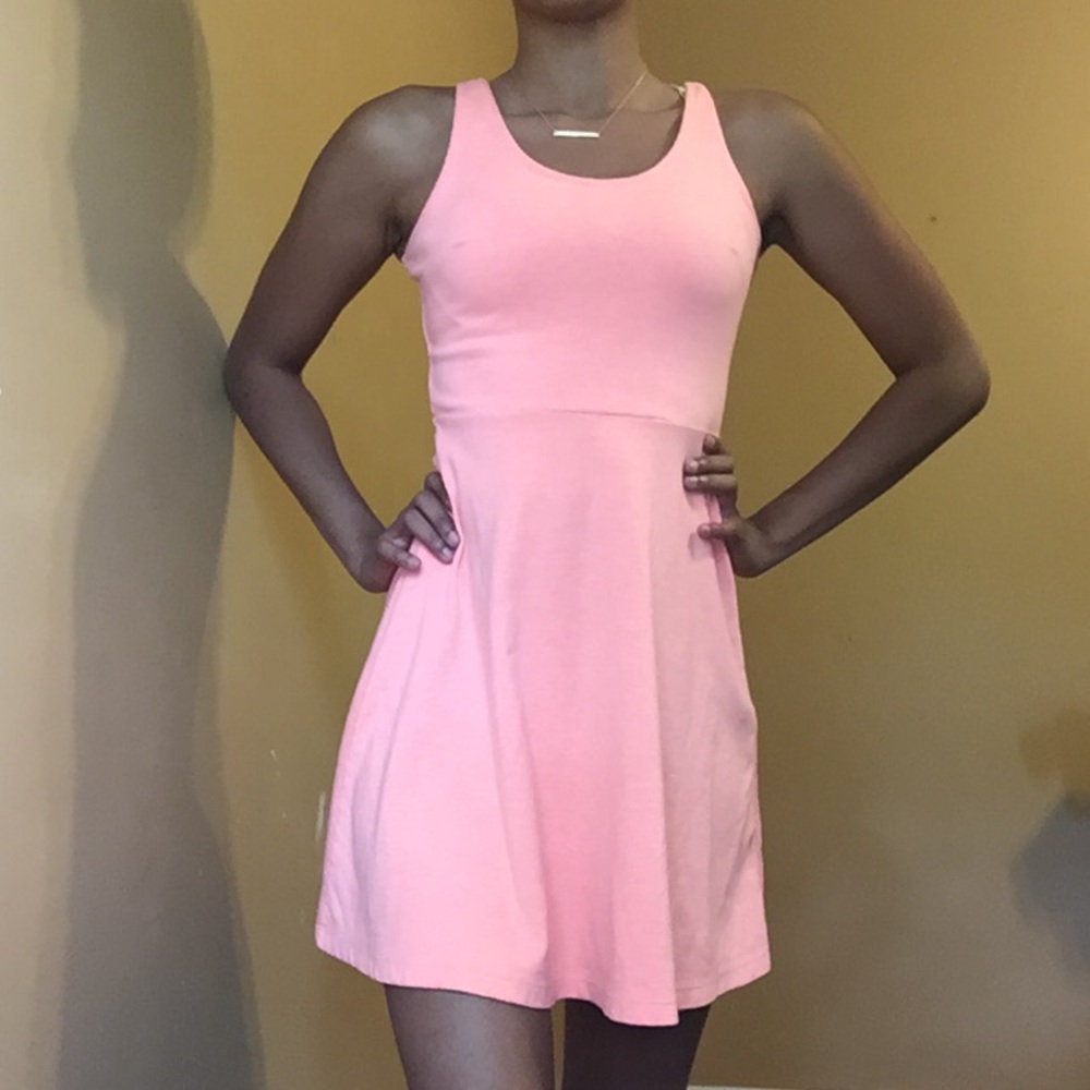 Neon peach dress