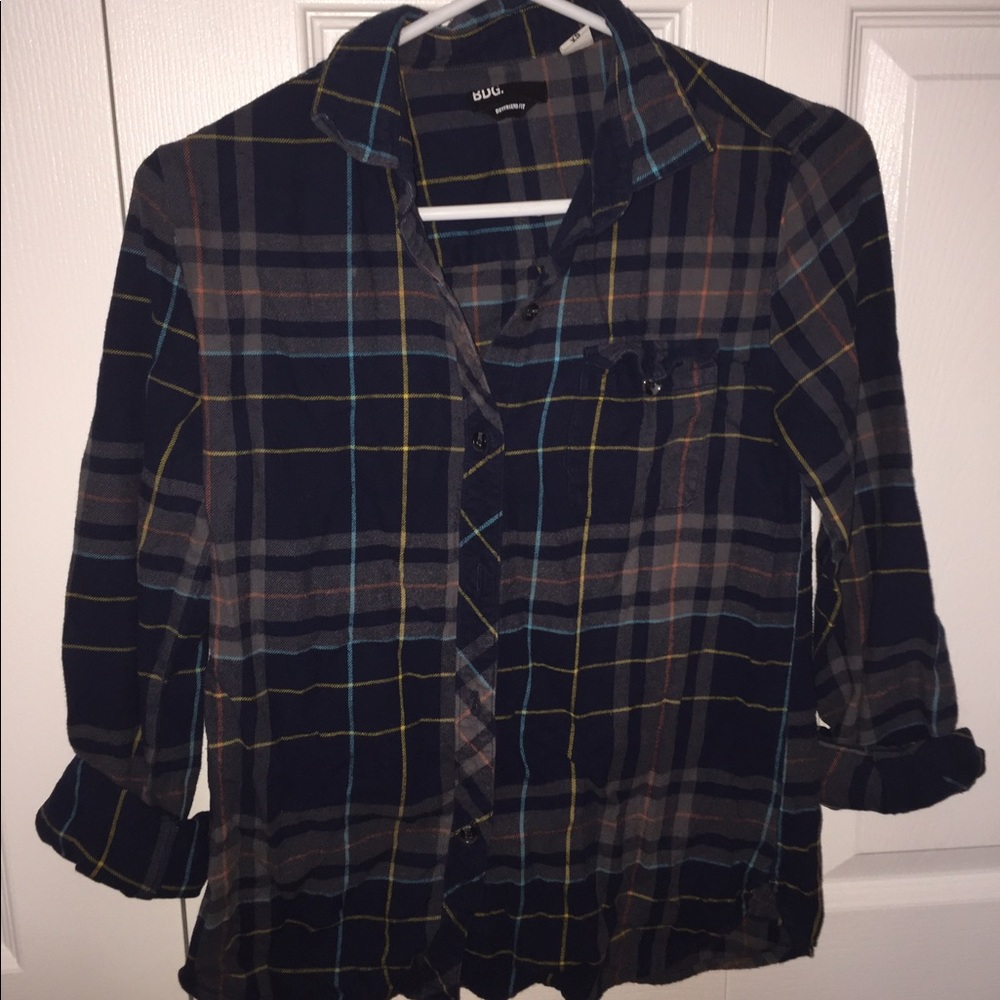 BDG Navy Flannel Shirt