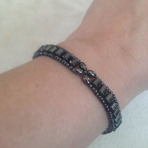 Genuine Hematite Beaded Bracelet