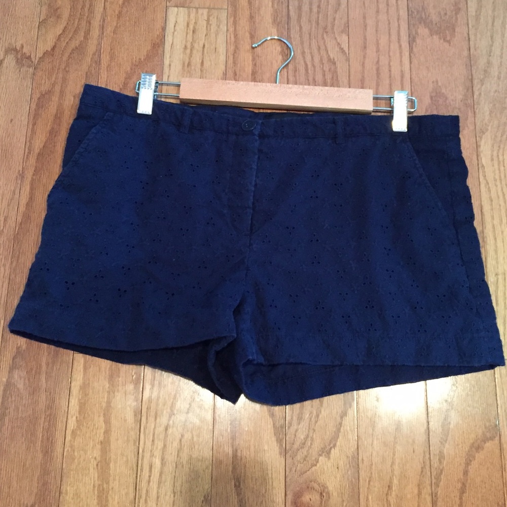 Navy Blue Cynthia Rowley Eyelet Shorts Size 12