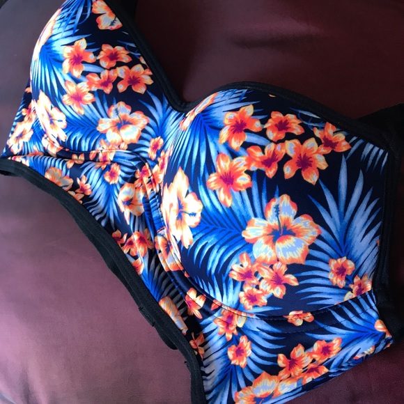 SOLD VS PINK Tropical Push Up Bralette Bikini Cage - Picture 2 of 6