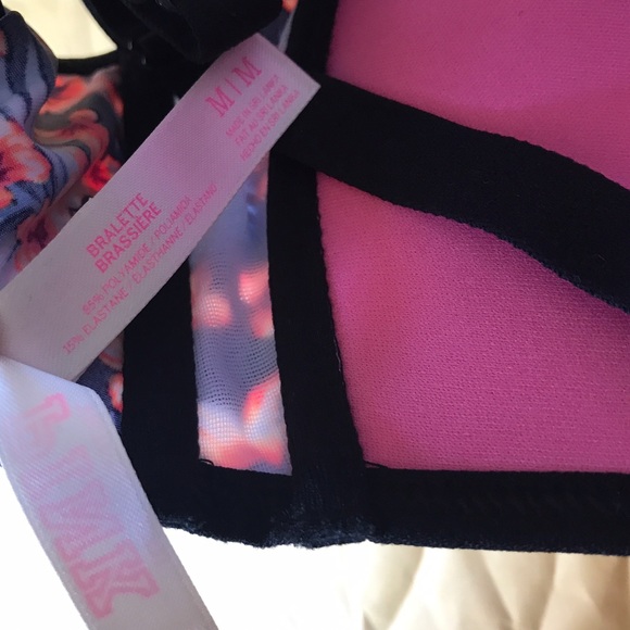 SOLD VS PINK Tropical Push Up Bralette Bikini Cage - Picture 5 of 6