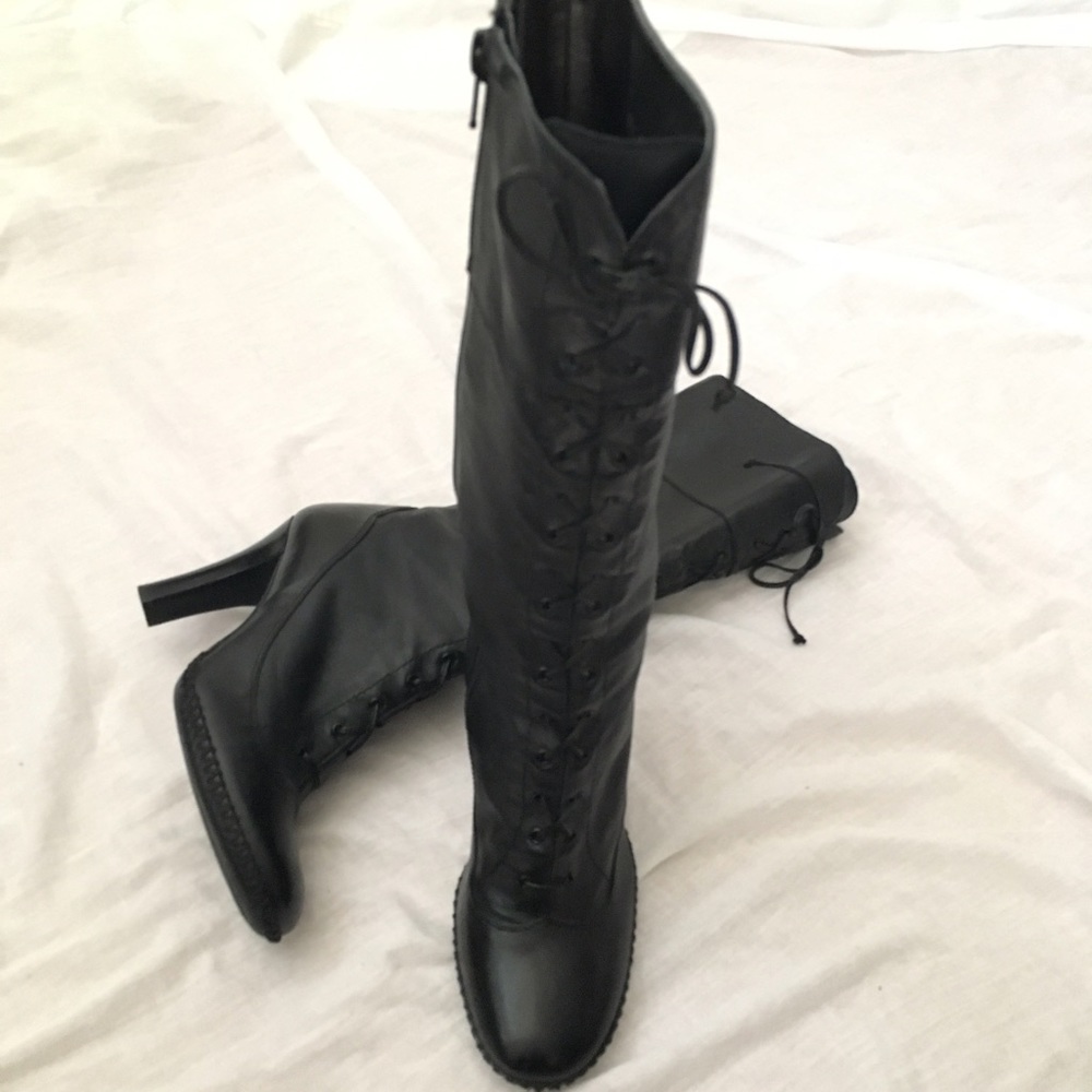 Gianni Bini Leather Grannie Boots
