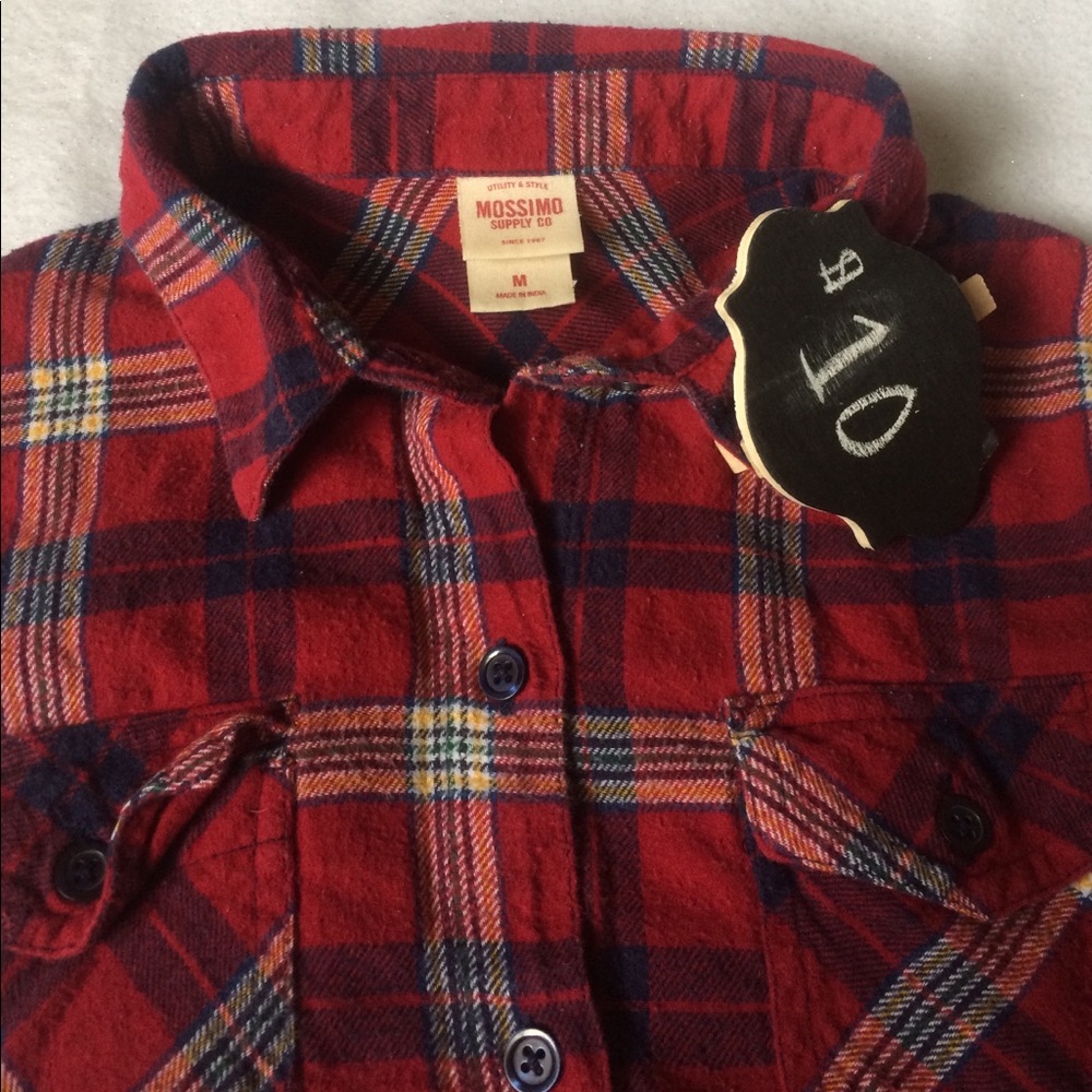 Red and Navy Flannel Size M Youth