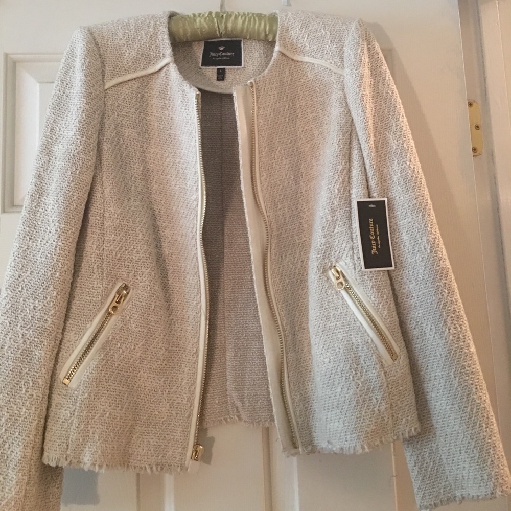 Juicy Couture Italian Fabric zip jacket