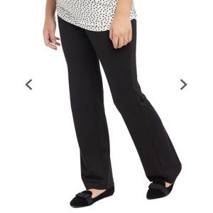 Maternity stretch boot cut pants, black