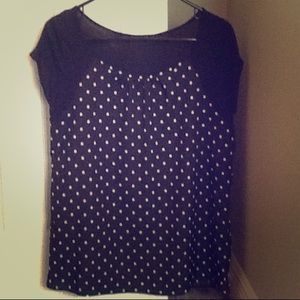 The Limited polka dot M top