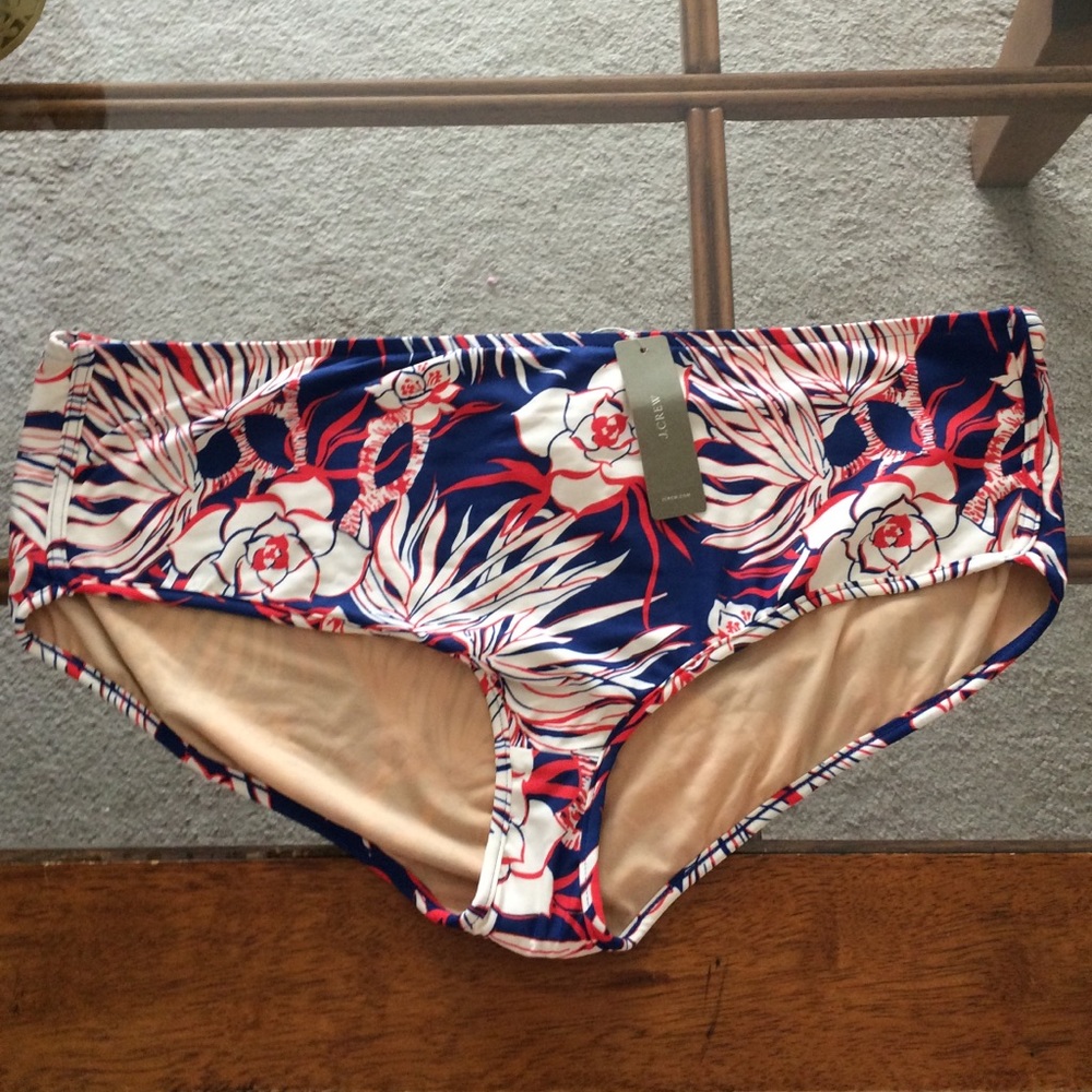 J. Crew Seamed Bikini Boyshort XL NWT
