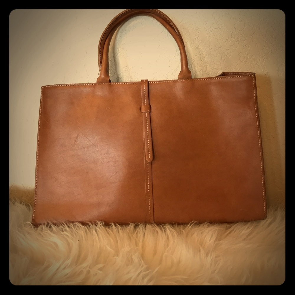 Guia's Brown Leather Short Tote