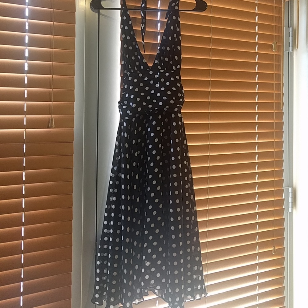 Forever 21 Polka Dot Pinup Halter Dress