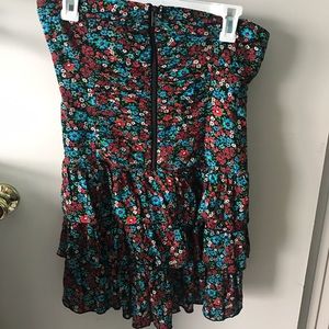 Floral strapless dress